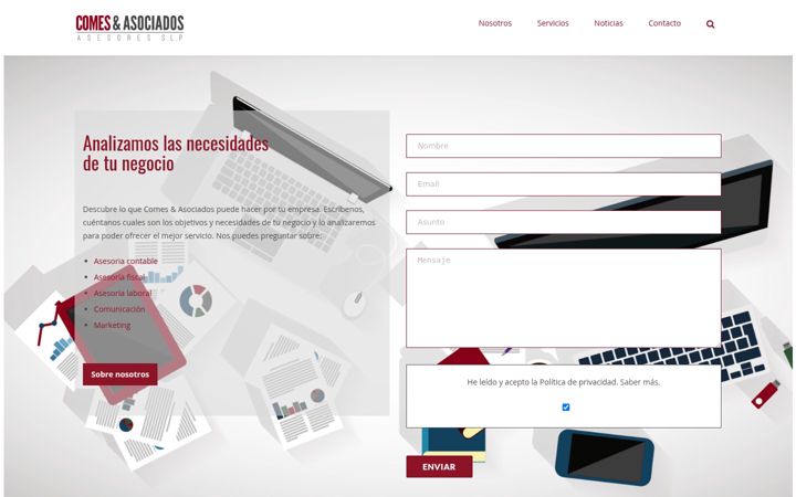 Screenshot of comesasociados-tax-advisors.eu