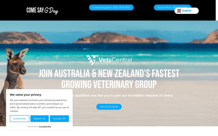 Ekraanipilt saidist comesaygday.com.au