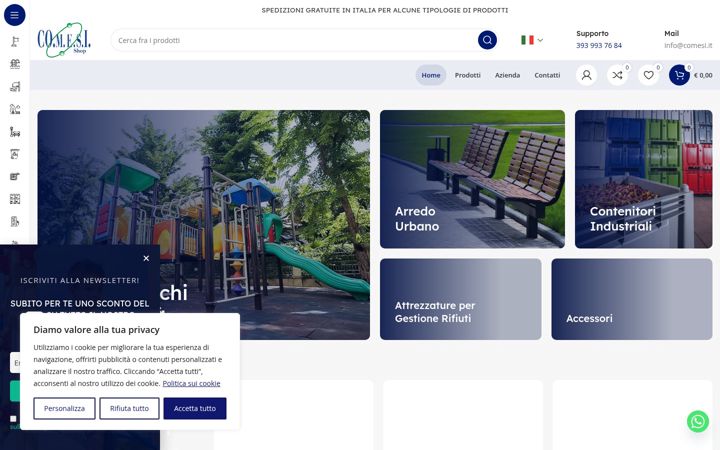 Screenshot of comesishop.it