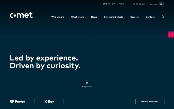 Screenshot of comet-group.com