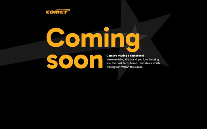 Screenshot of comet.co.uk