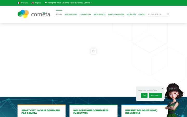 Snímek obrazovky cometa-smartcity.fr