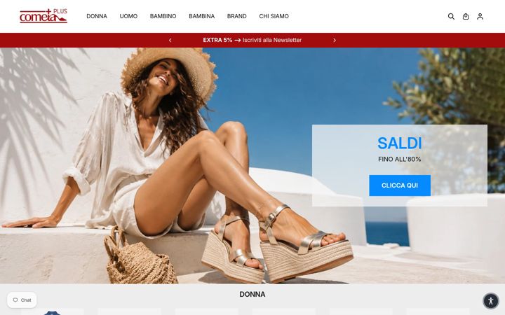Screenshot of cometaplus.it