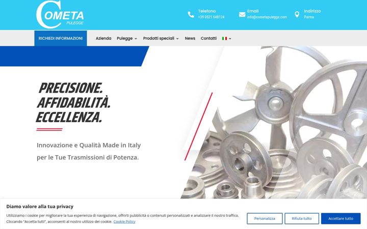 Screenshot of cometapulegge.com