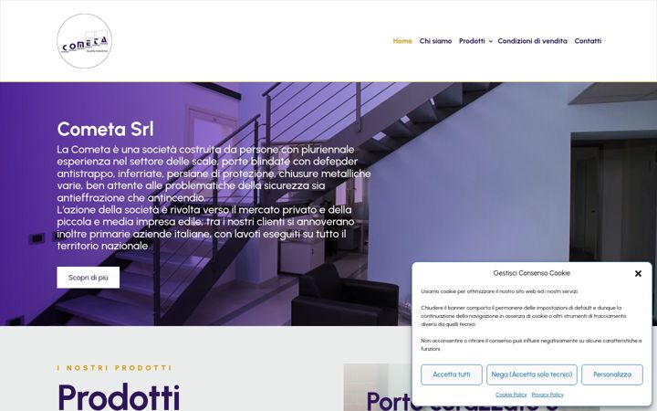 Screenshot of cometasrl.eu