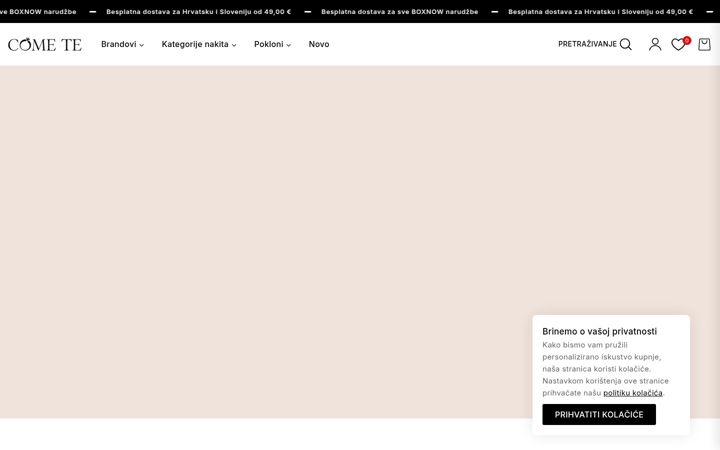 Screenshot van comete.hr