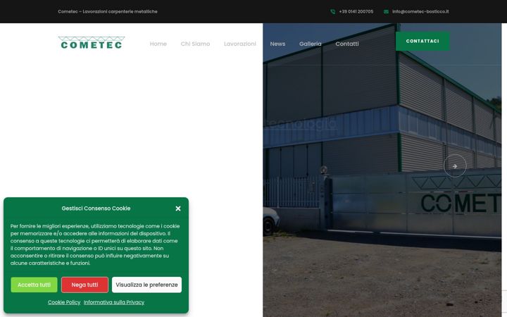Screenshot of cometec-bosticco.it
