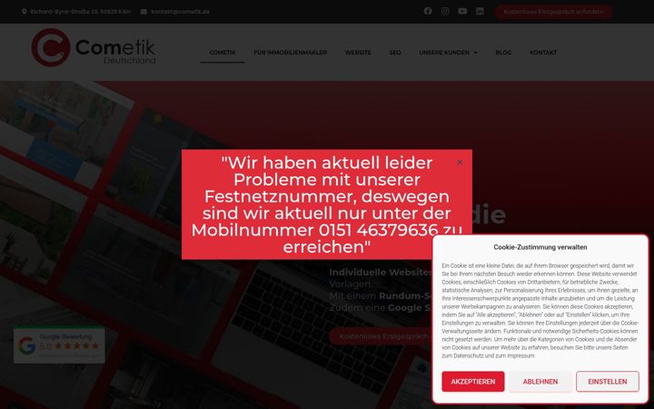 Screenshot of cometik.de