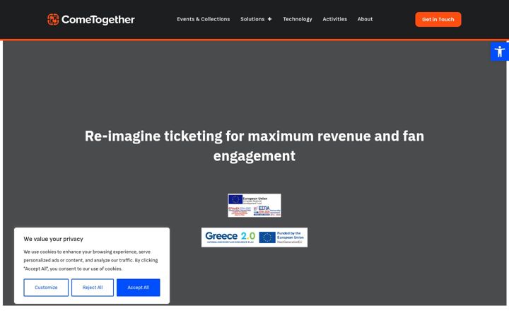 Screenshot of cometogether.network