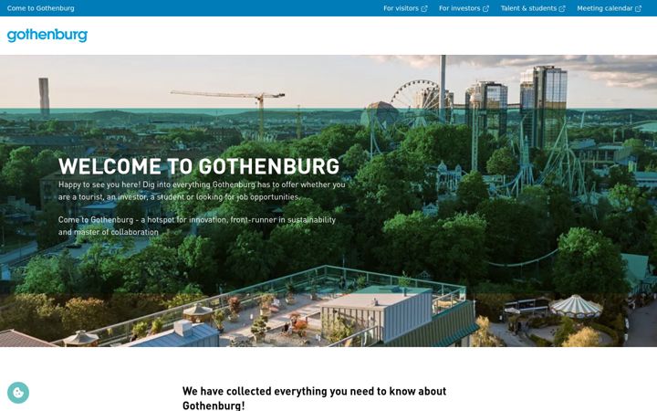 Screenshot of cometogothenburg.com
