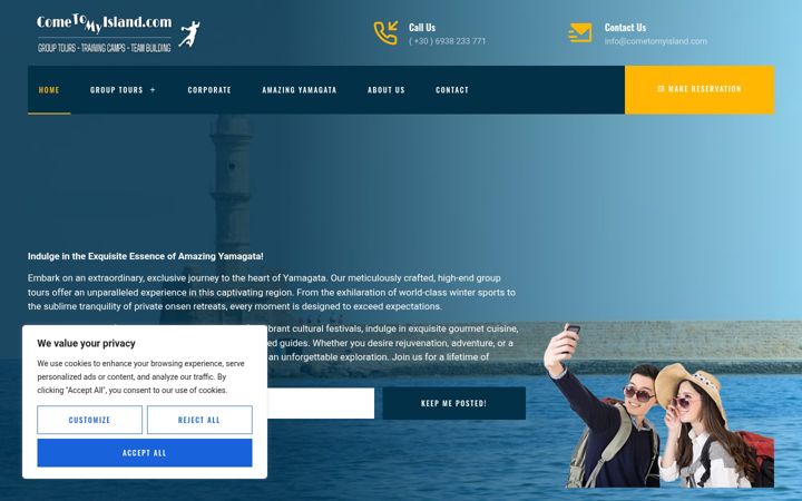 Screenshot of cometomyisland.com