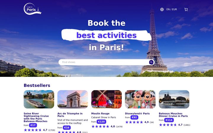 Screenshot of cometoparis.com