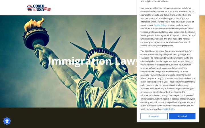 Screenshot of cometousanow.com
