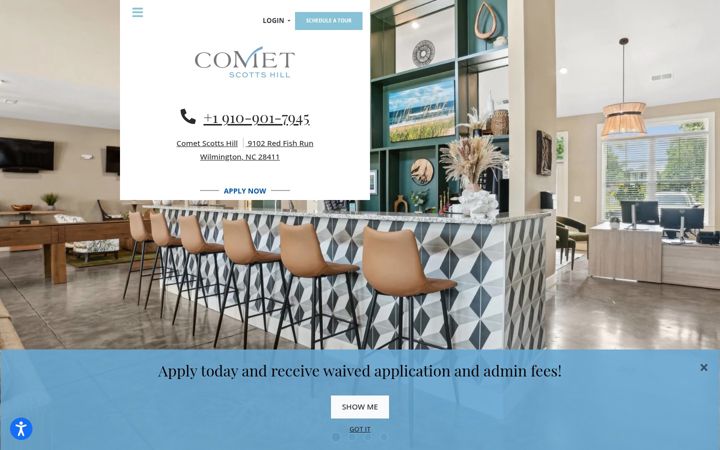 Screenshot of cometscottshill.com