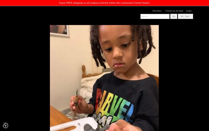 Screenshot of comeupgallery.com