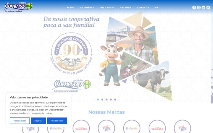 Screenshot of comevap.com.br
