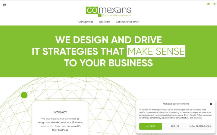 Snímek obrazovky comexans.fr