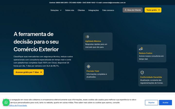Ekrano kopija comexdez.com.br