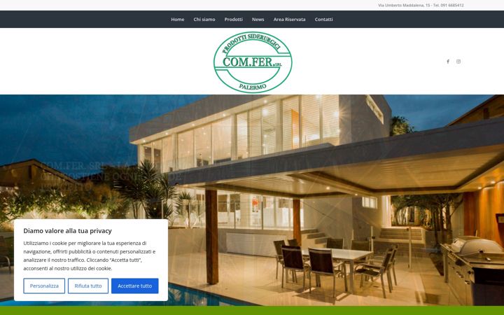 Screenshot of comfersrl.it