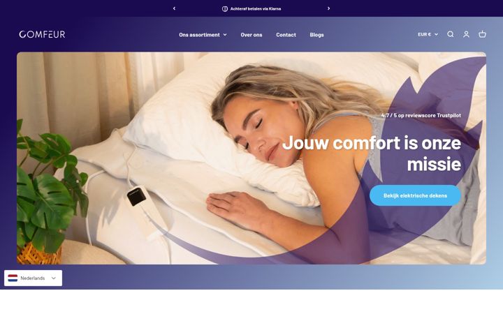 Captura de pantalla de comfeur.nl