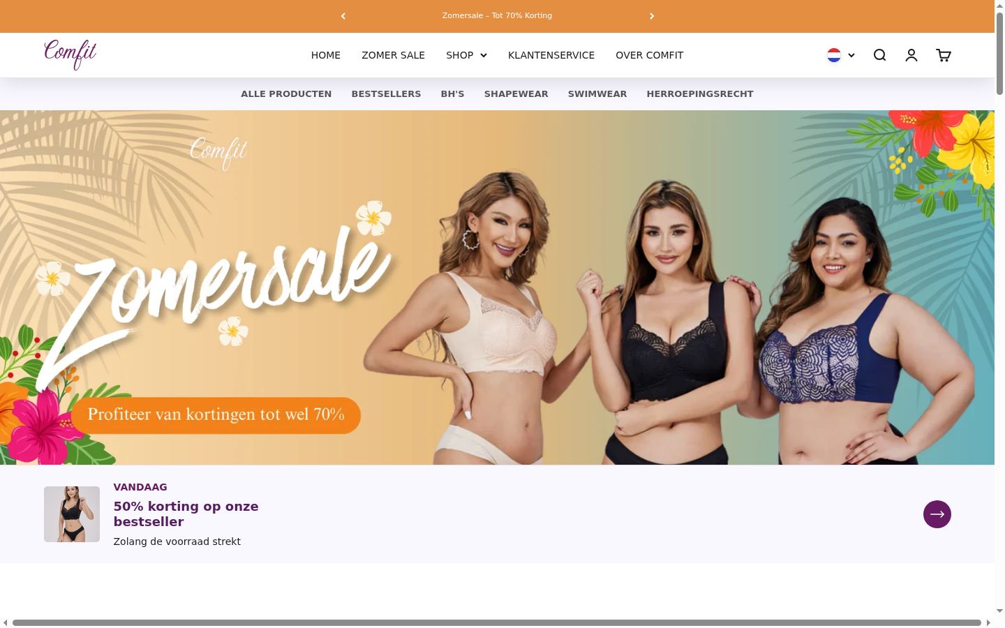 Captura de ecrã do banner de consentimento apresentado antes de qualquer interação