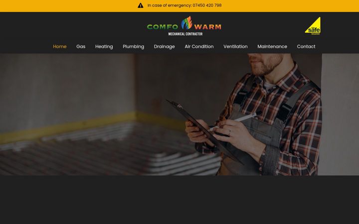 Ekrano kopija comfo-warm.co.uk
