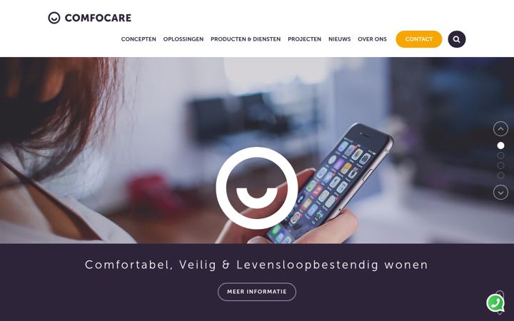 Captura de pantalla de comfocare.nl