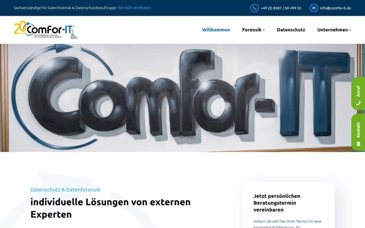 Screenshot of comfor-it.de