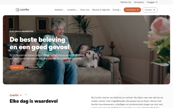 Captura de pantalla de comfor.nl