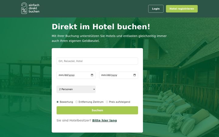 Screenshot of comfort-booking.de