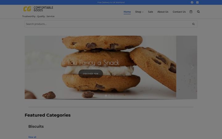 Screenshot di comfortablegoods.co.uk