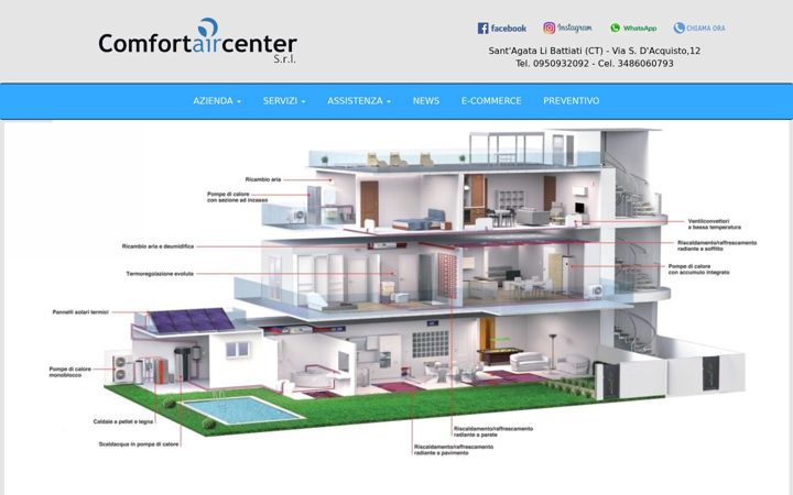 Екранна снимка на comfortair.it