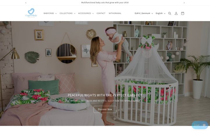 Snímek obrazovky comfortbaby.fr