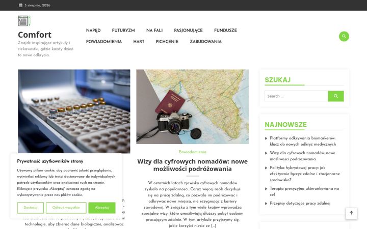 Screenshot of comfortbed.pl
