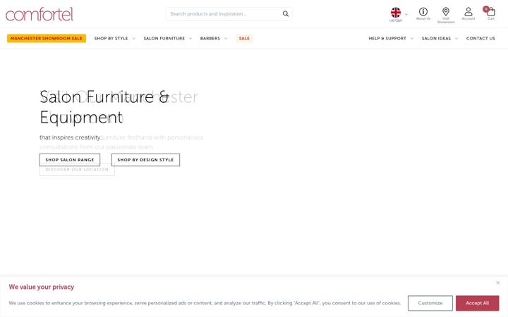 Screenshot di comfortel.co.uk