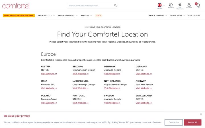 Screenshot of comfortel.eu