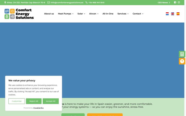 Screenshot of comfortenergysolutions.es