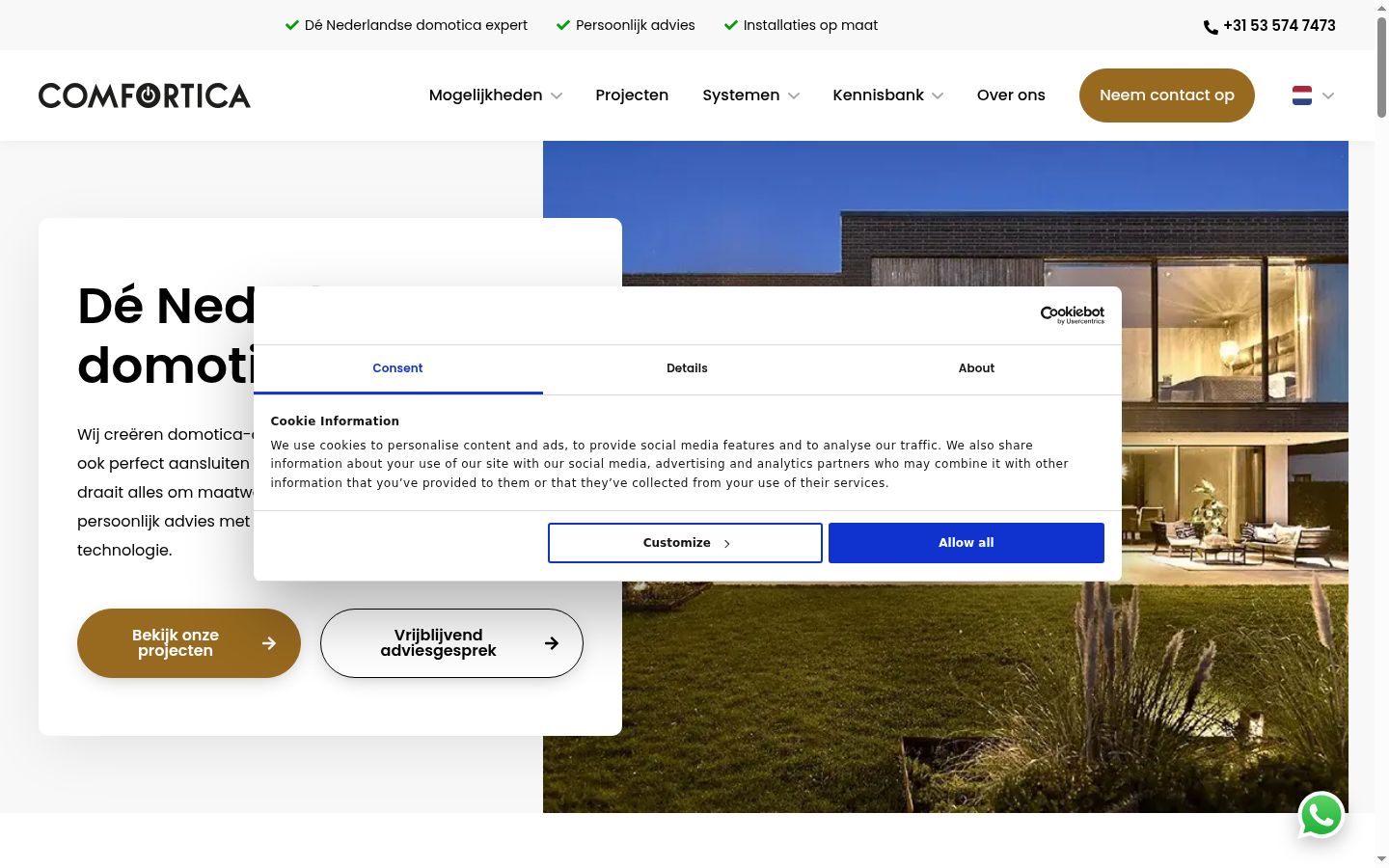 Kuvakaappaus suostumusbannerista, joka näytettiin ennen mitään vuorovaikutusta
