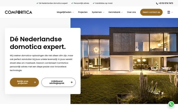 Captura de pantalla de comfortica.nl