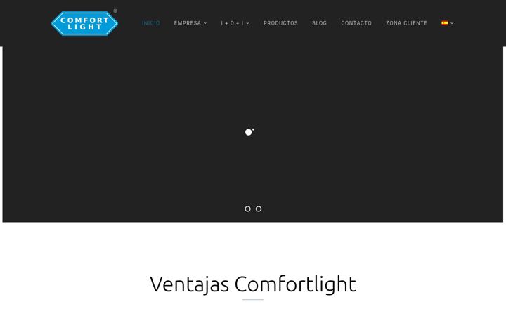 Screenshot of comfortlight.es