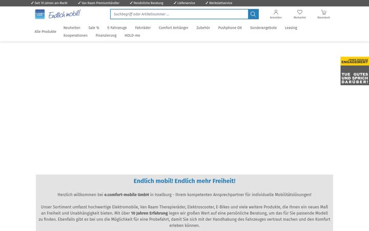 Screenshot of comfortmobile.de