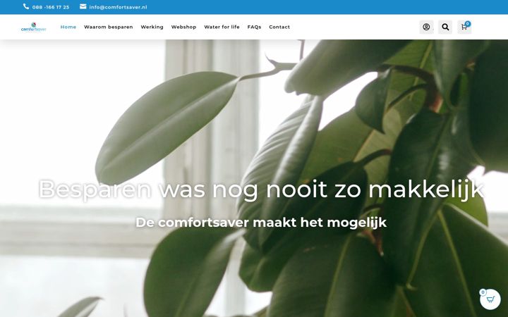 Captura de pantalla de comfortsaver.nl