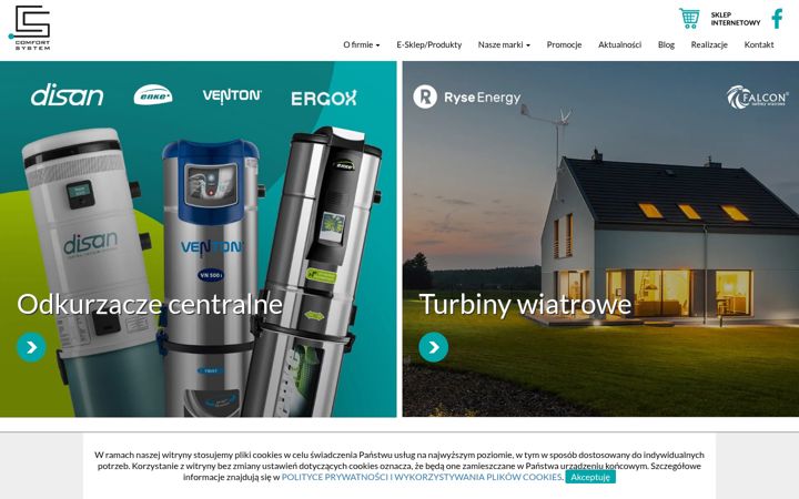 Snímek obrazovky comfortsystem.com.pl