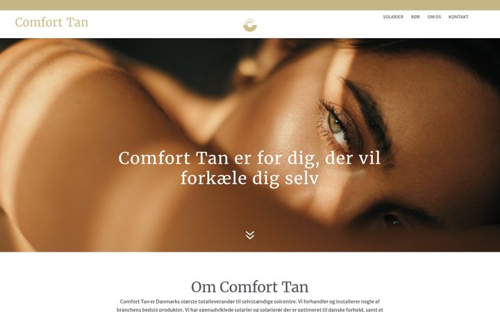 Screenshot von comforttan.dk