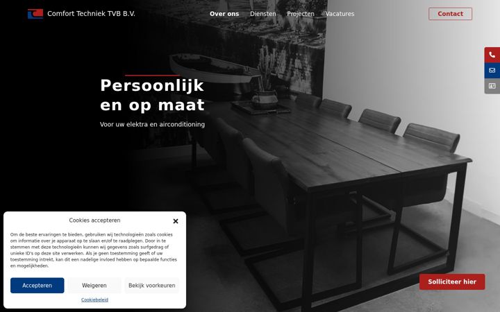 Captura de pantalla de comforttechniek.nl