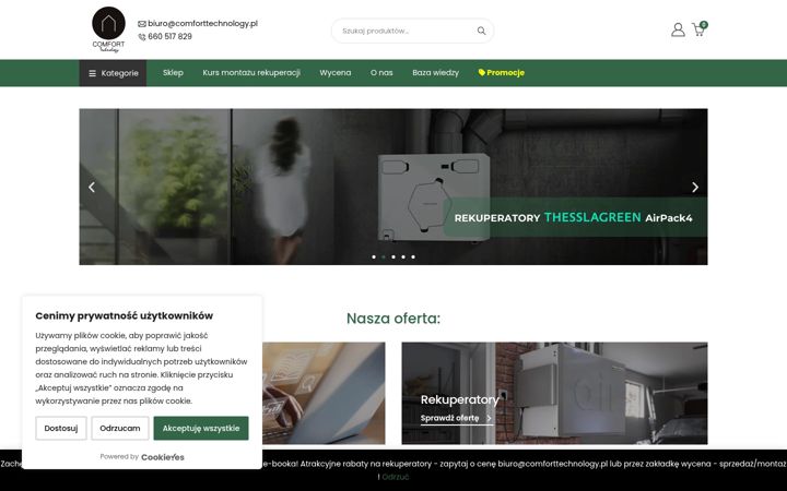 Snímek obrazovky comforttechnology.pl