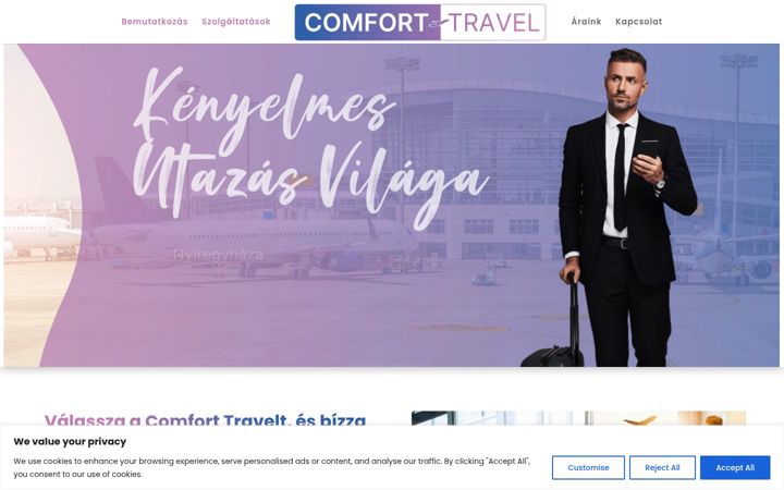 Screenshot of comforttravel.hu