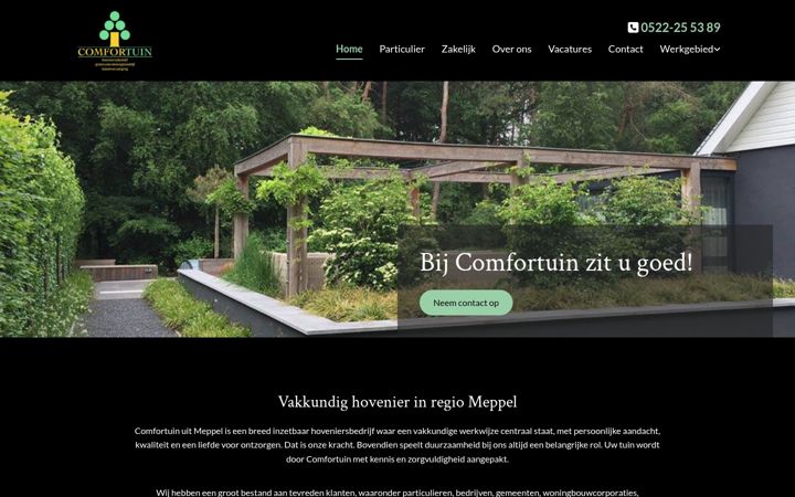Screenshot of comfortuin.nl