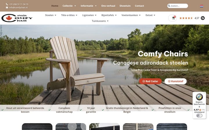 Screenshot of comfychair.nl