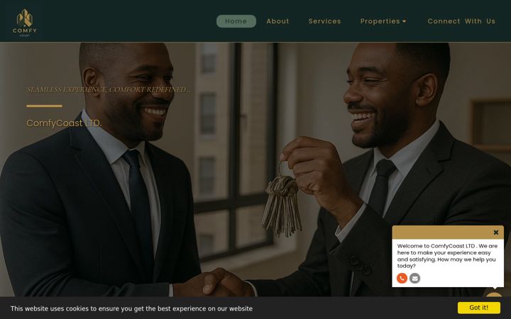 Screenshot of comfycoastltd.com